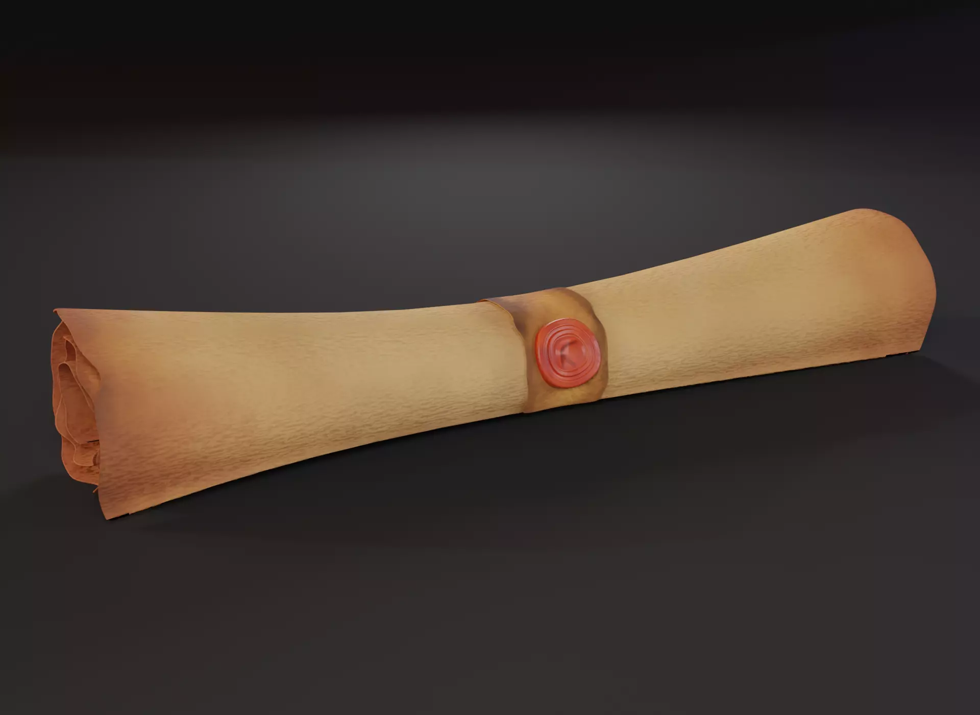 Scroll with stone 3D model_0