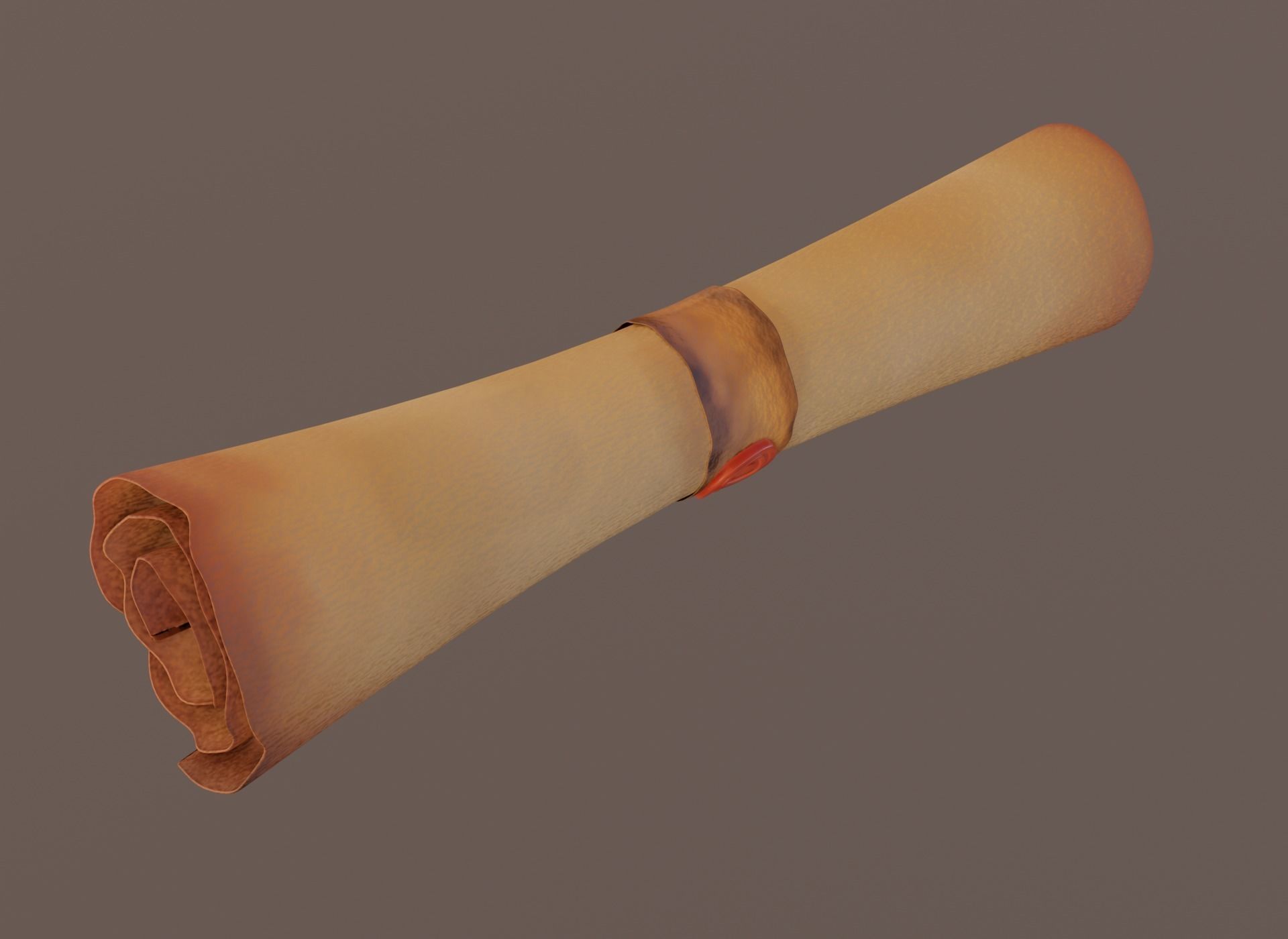 Scroll with stone 3D model_12