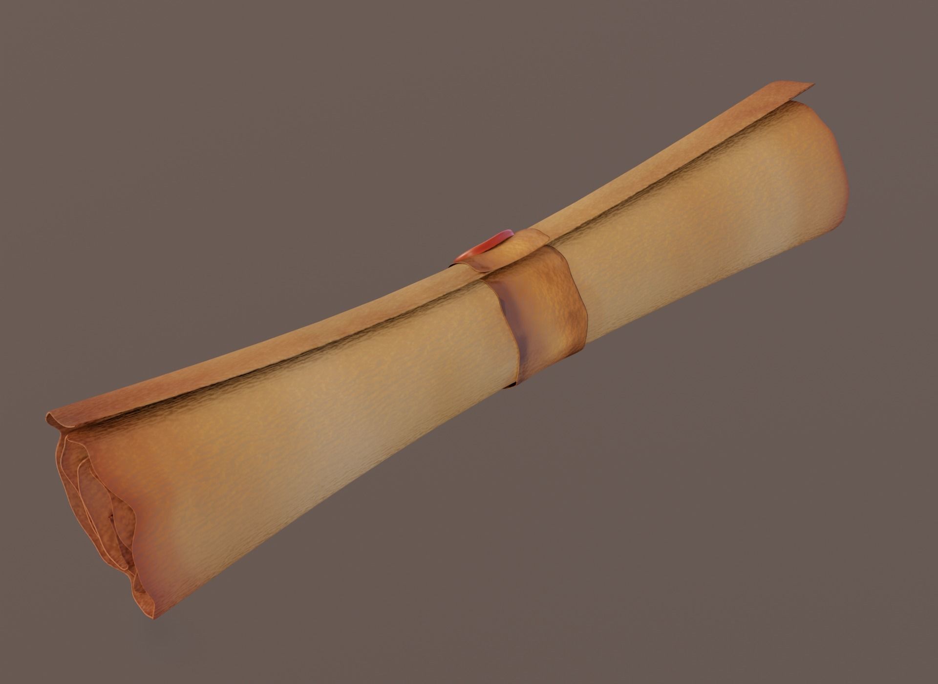 Scroll with stone 3D model_9