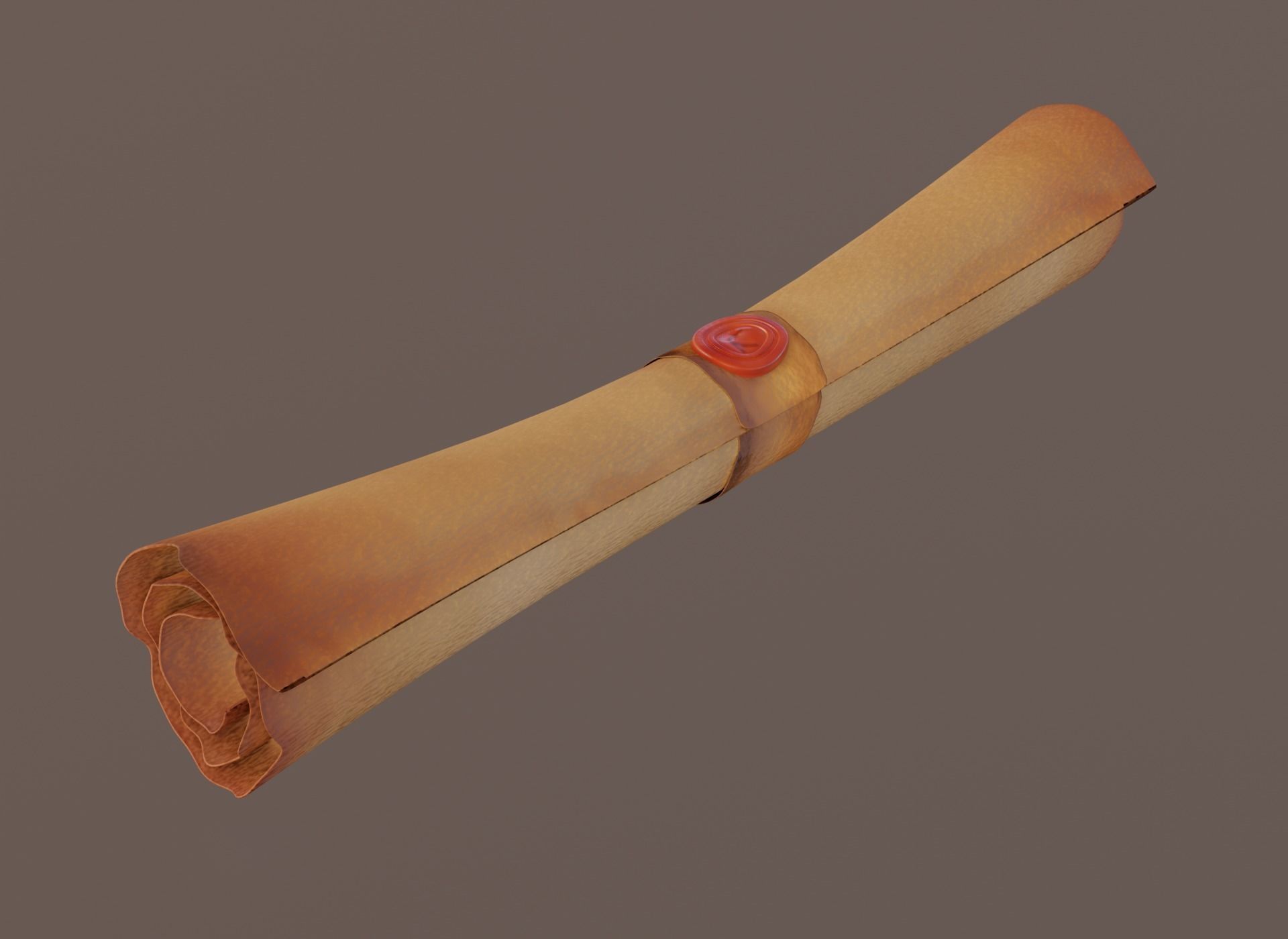 Scroll with stone 3D model_8