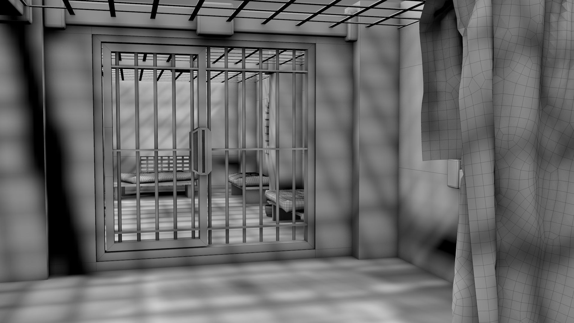 Medieval Prison Block 3D model_19