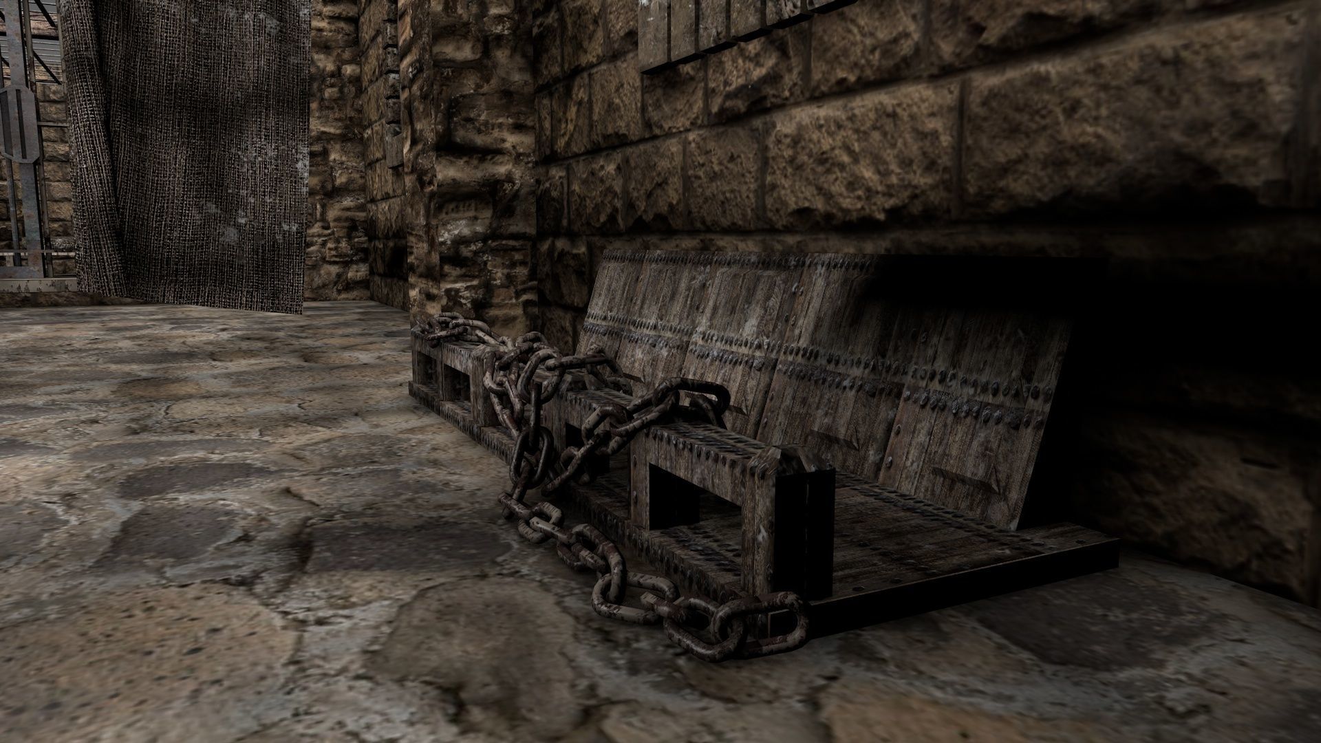 Medieval Prison Block 3D model_7