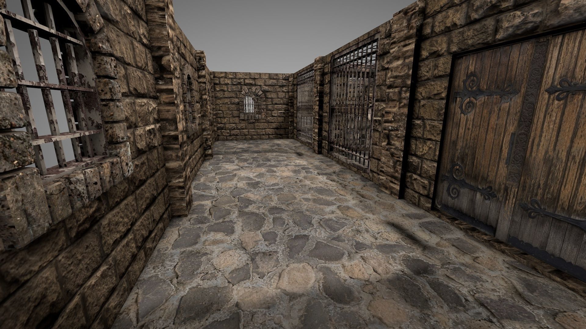 Medieval Prison Block 3D model_12