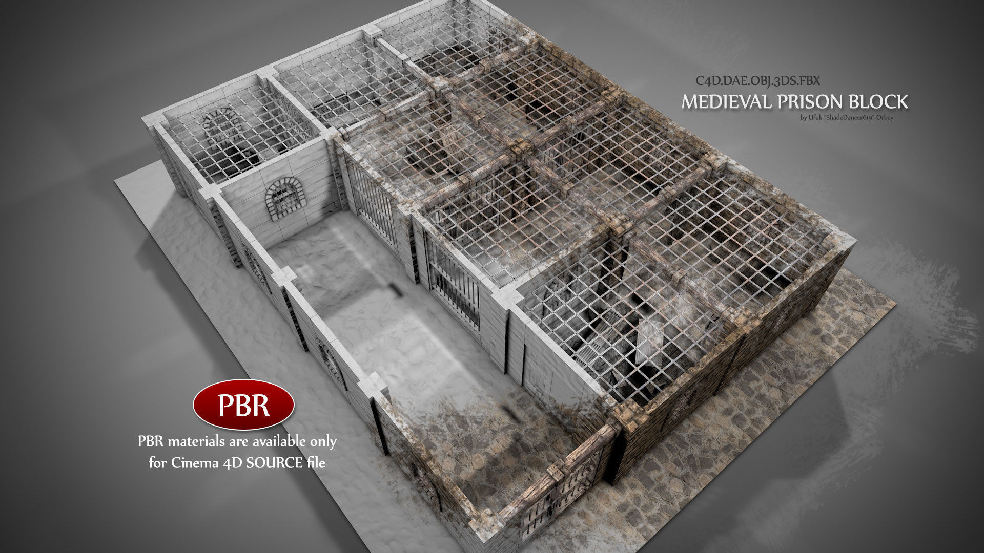 Medieval Prison Block 3D model_1