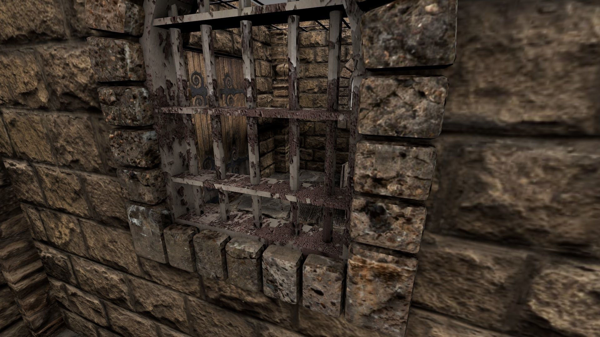 Medieval Prison Block 3D model_13