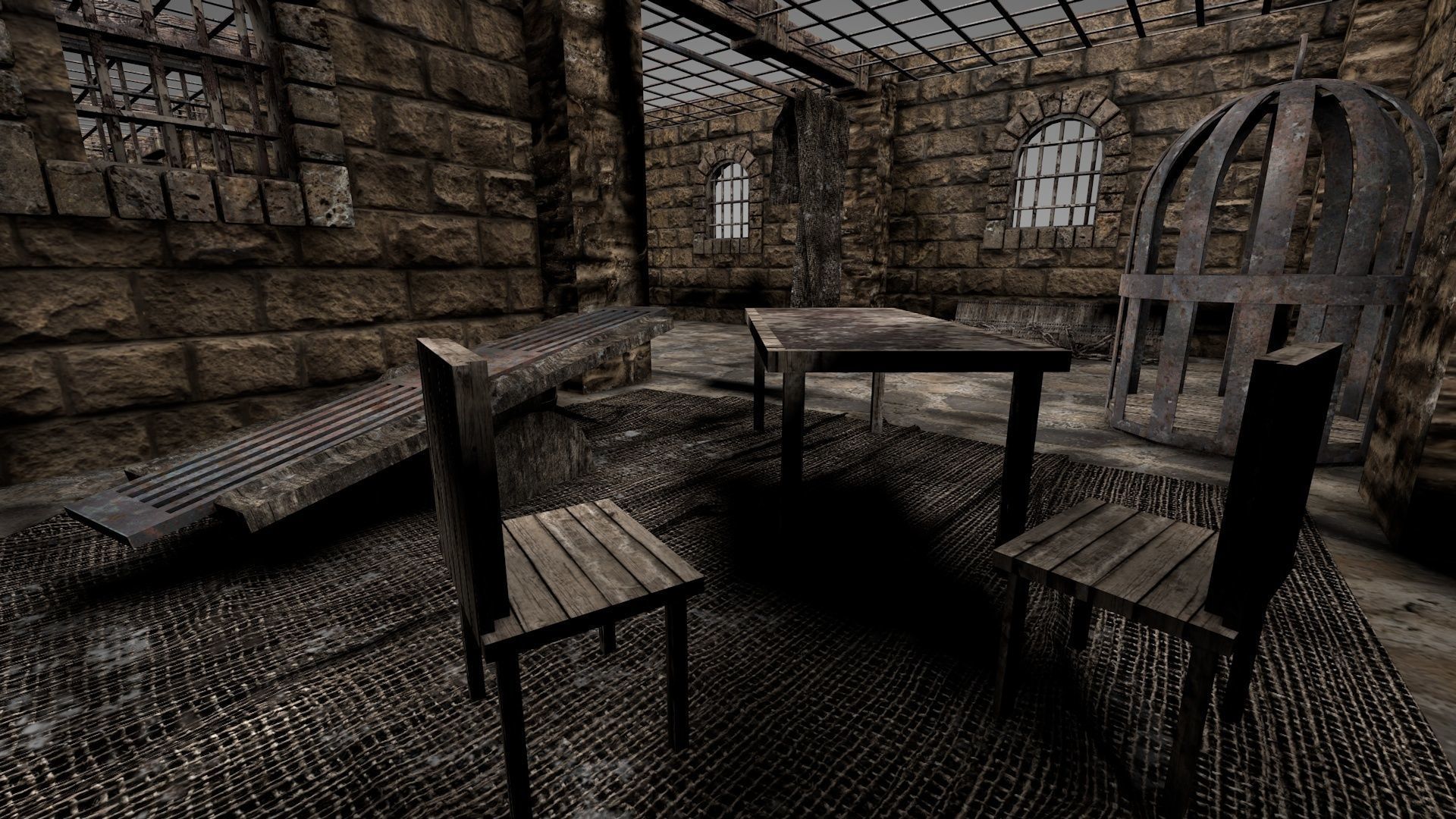 Medieval Prison Block 3D model_9