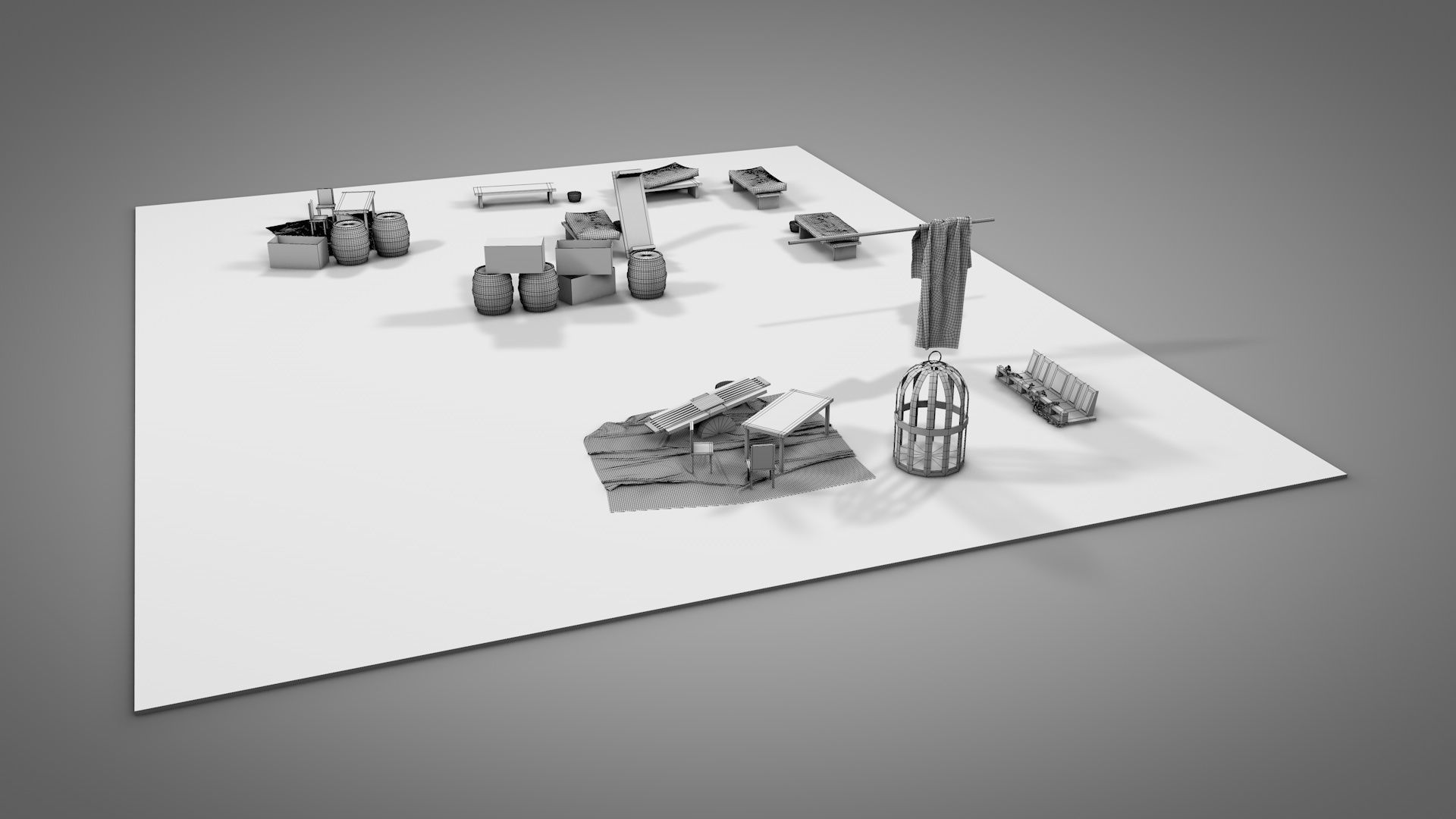 Medieval Prison Block 3D model_15