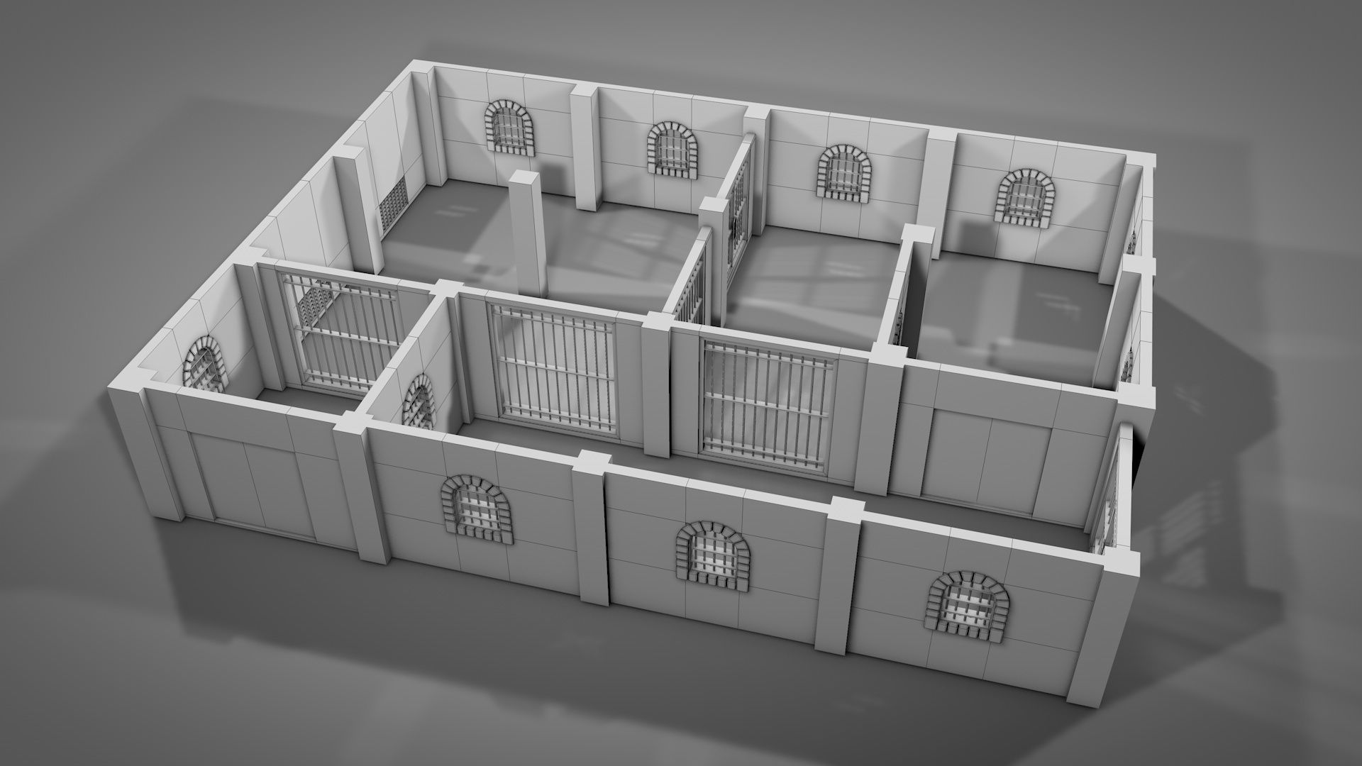 Medieval Prison Block 3D model_17
