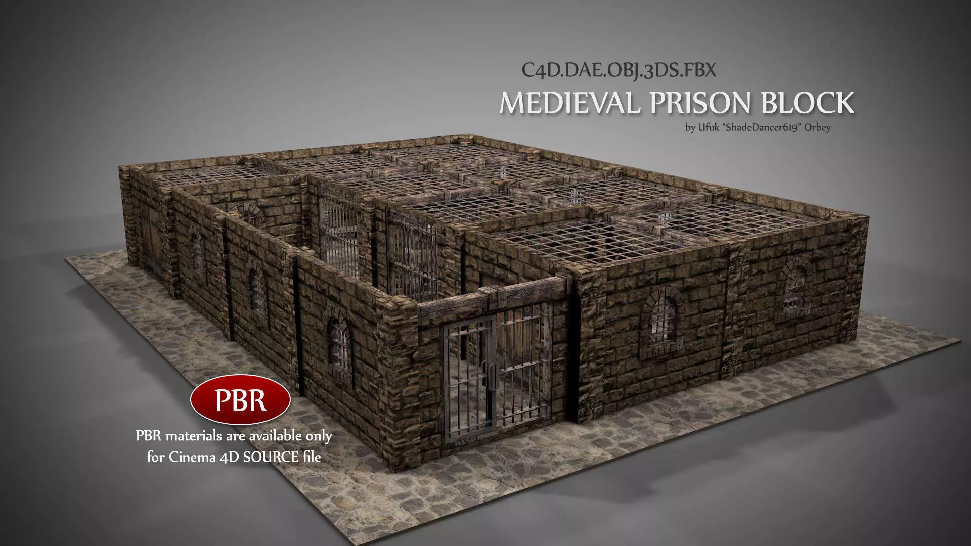 Medieval Prison Block 3D model_0
