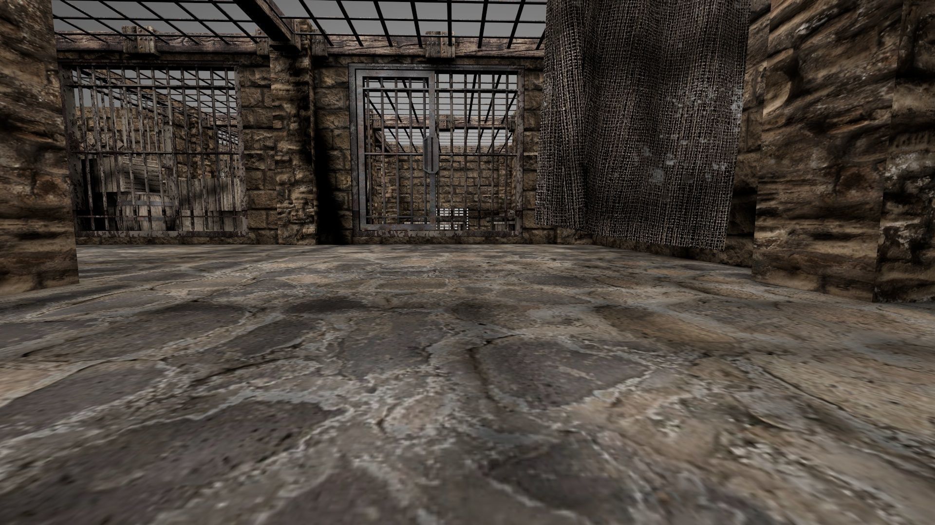 Medieval Prison Block 3D model_10