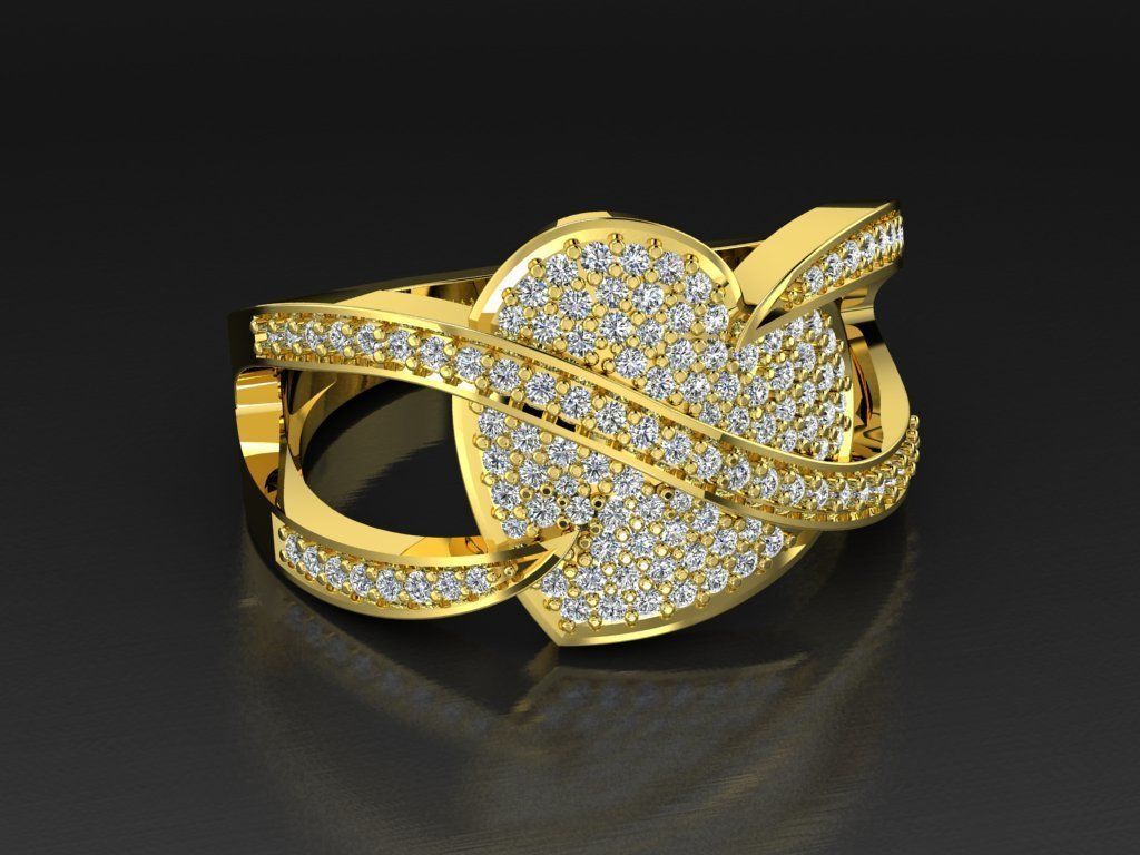Diamond Jewelry Heart Ring  3D print model_14