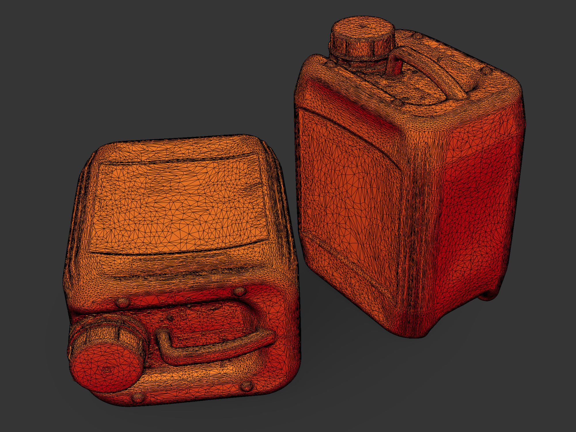 Plastic Jerrycan Low-poly 3D model_5