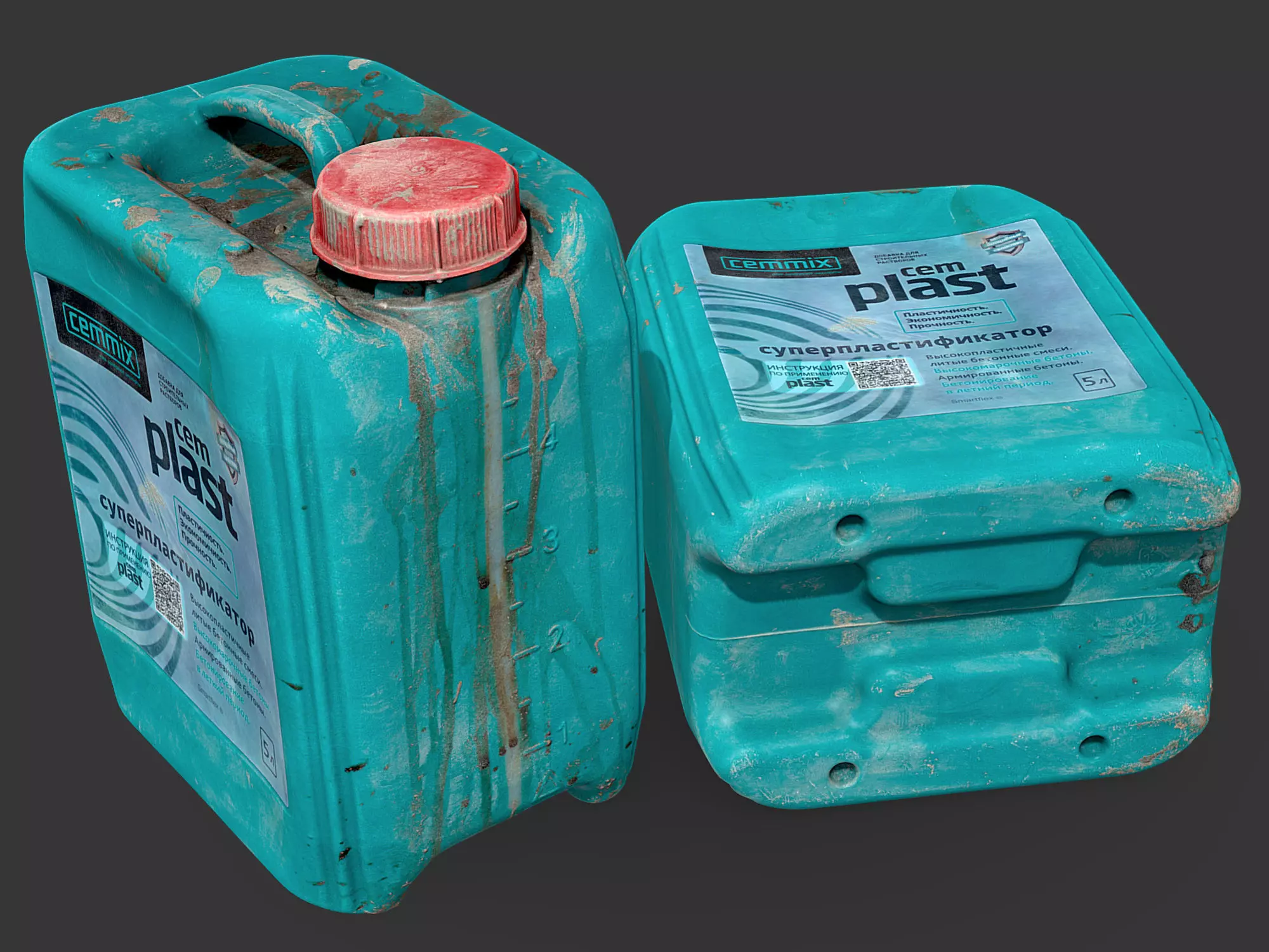 Plastic Jerrycan Low-poly 3D model_0