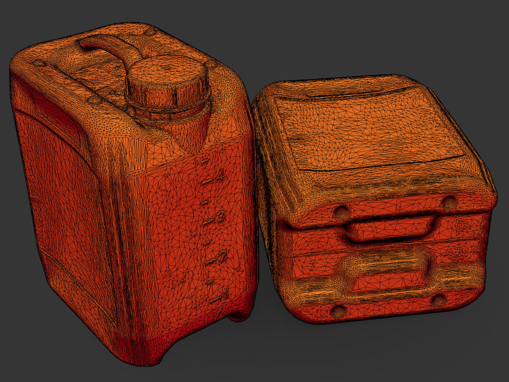 Plastic Jerrycan Low-poly 3D model_2
