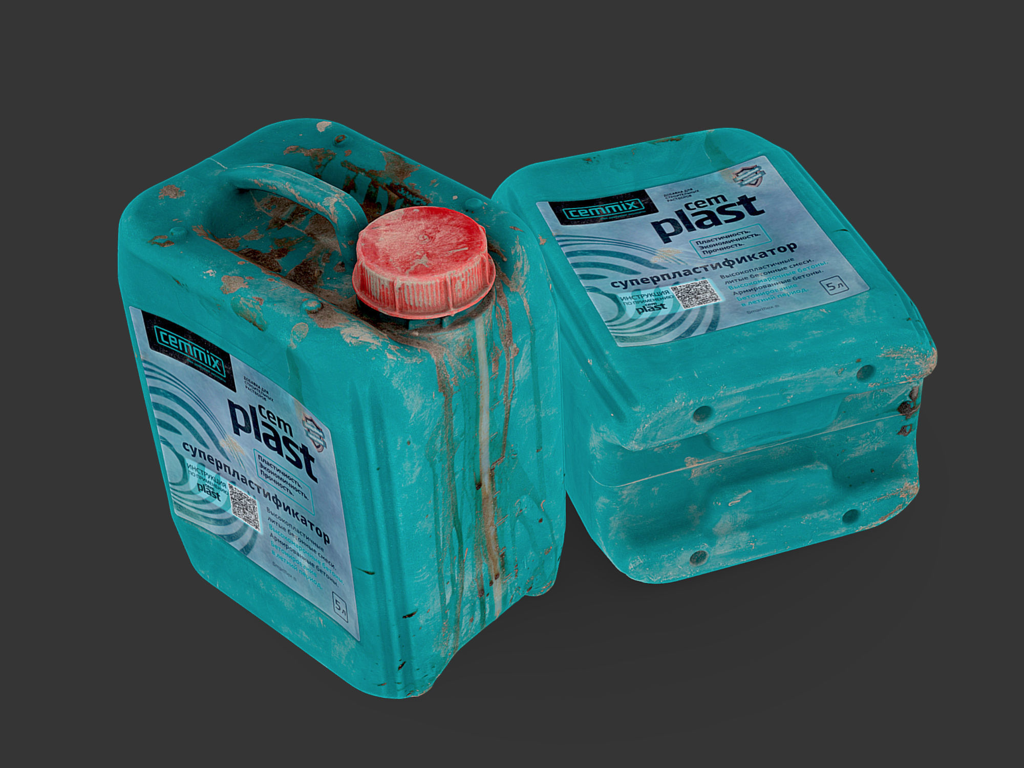 Plastic Jerrycan Low-poly 3D model_7