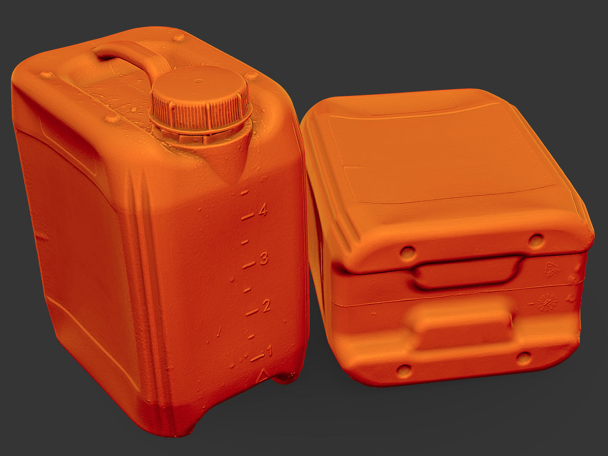 Plastic Jerrycan Low-poly 3D model_1