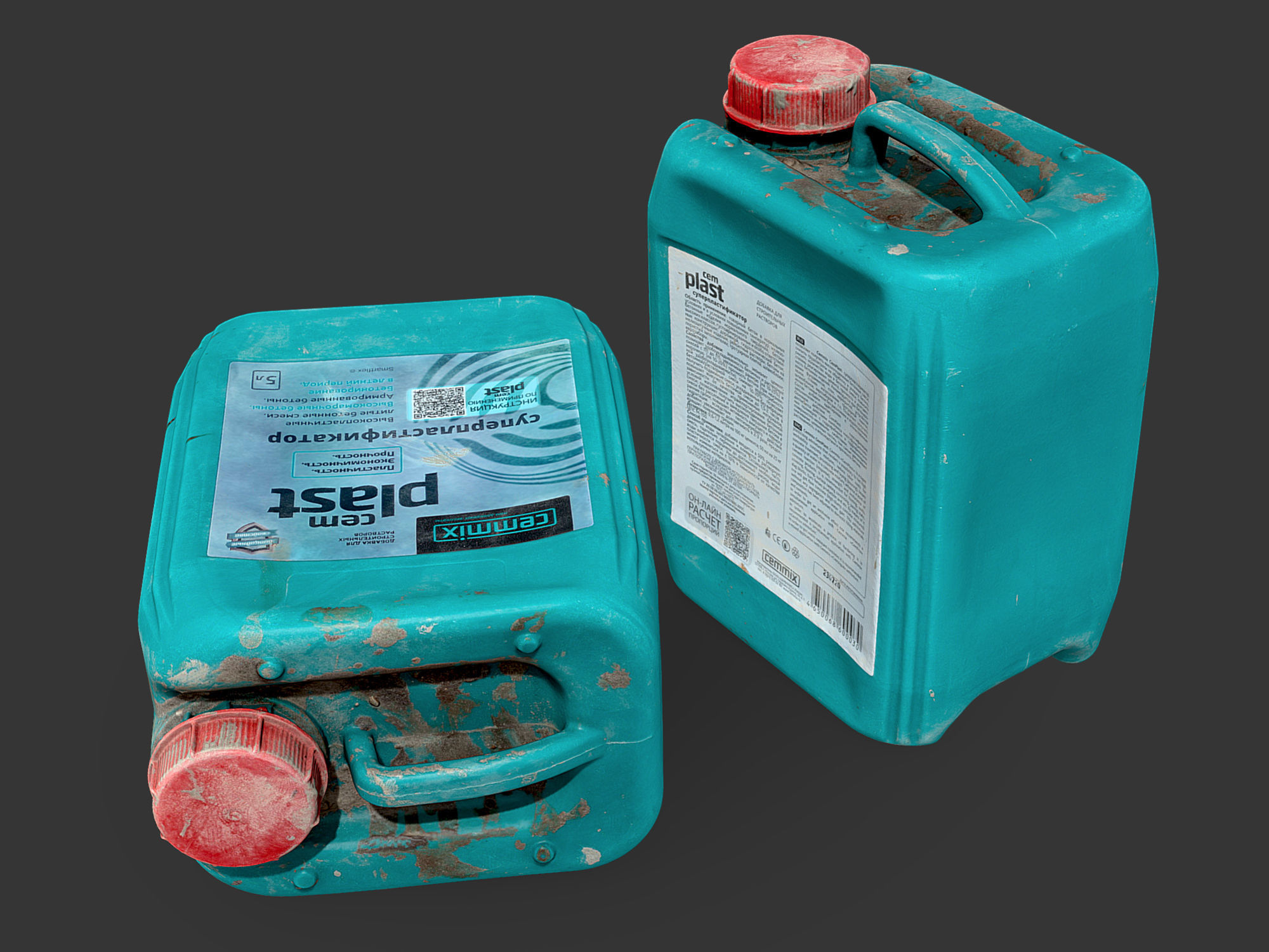 Plastic Jerrycan Low-poly 3D model_3