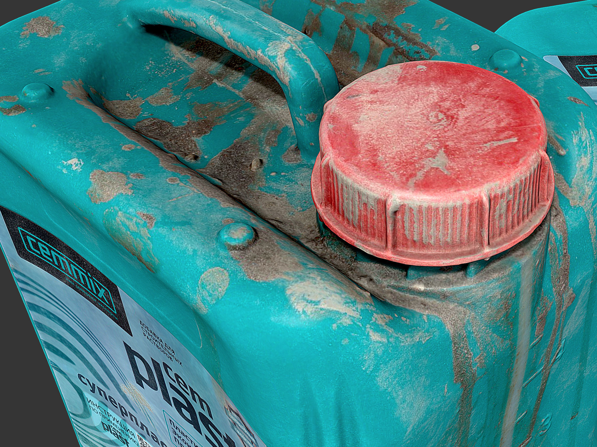 Plastic Jerrycan Low-poly 3D model_8