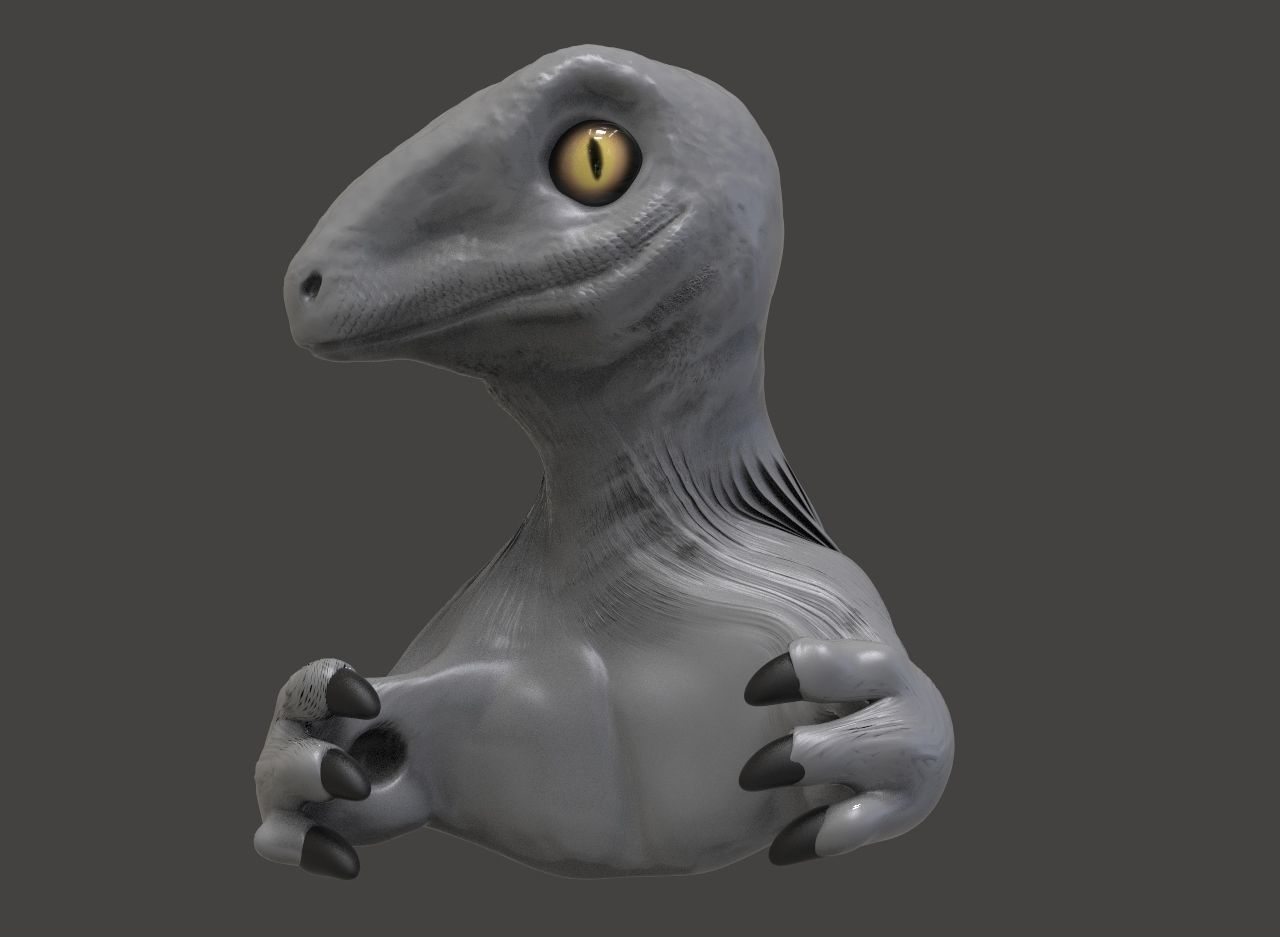 Toilet Paper Dino Hoder 3D print model_2
