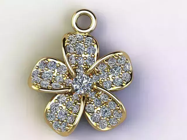 diamond propeller rotor necklace r00161