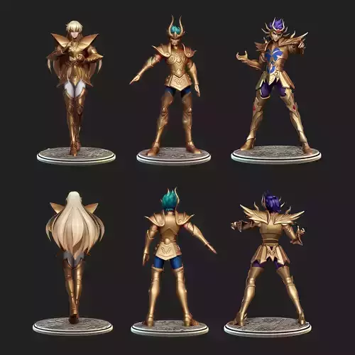 Saint Seiya Triple Pack Virgo Cancer Capricorn 3D print model