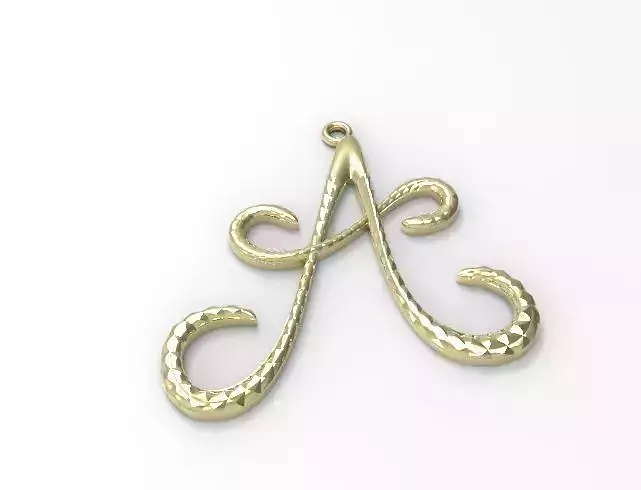 letter a necklace R00163