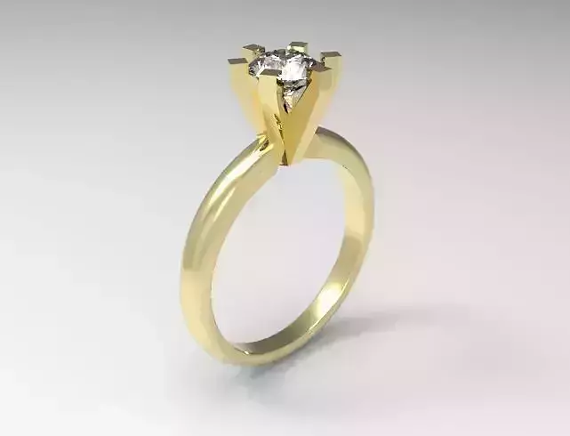 woman solitaire diamond ring 7 parts R00164