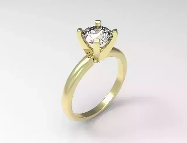 woman solitaire diamond ring 7 parts R00165
