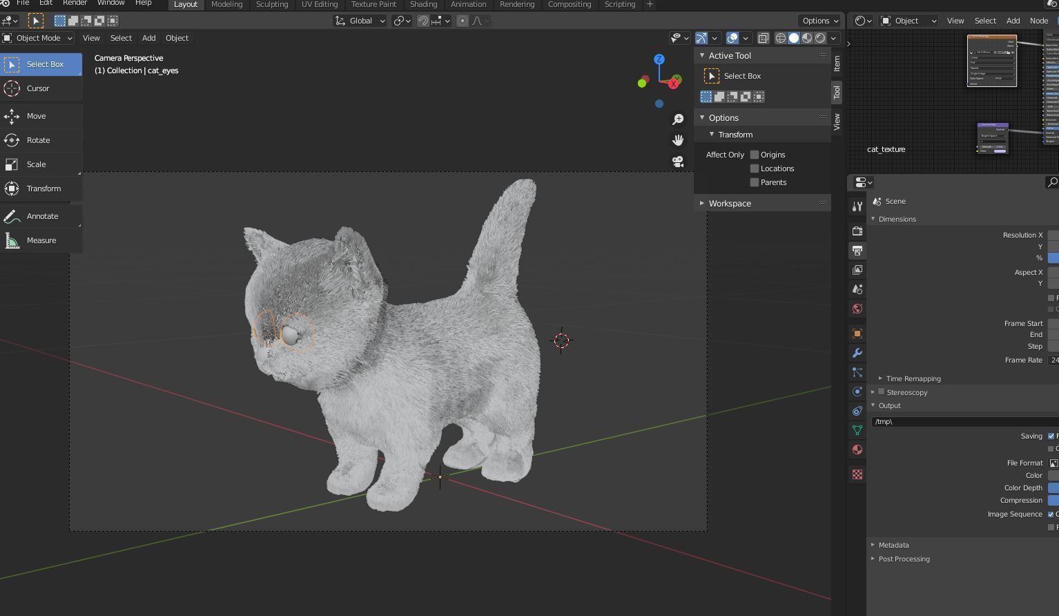 Fur Cute Cat kitten Red 02 No Rig Low-poly 3D model_15
