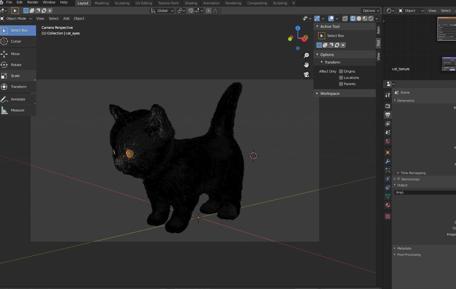 Fur Cute Cat kitten Red 02 No Rig Low-poly 3D model_14