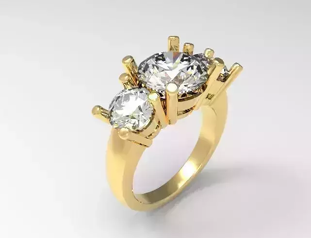 woman solitaire diamond ring 7 parts R00170