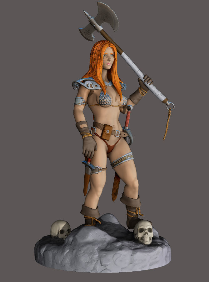 Red Sonja 3D print model_3