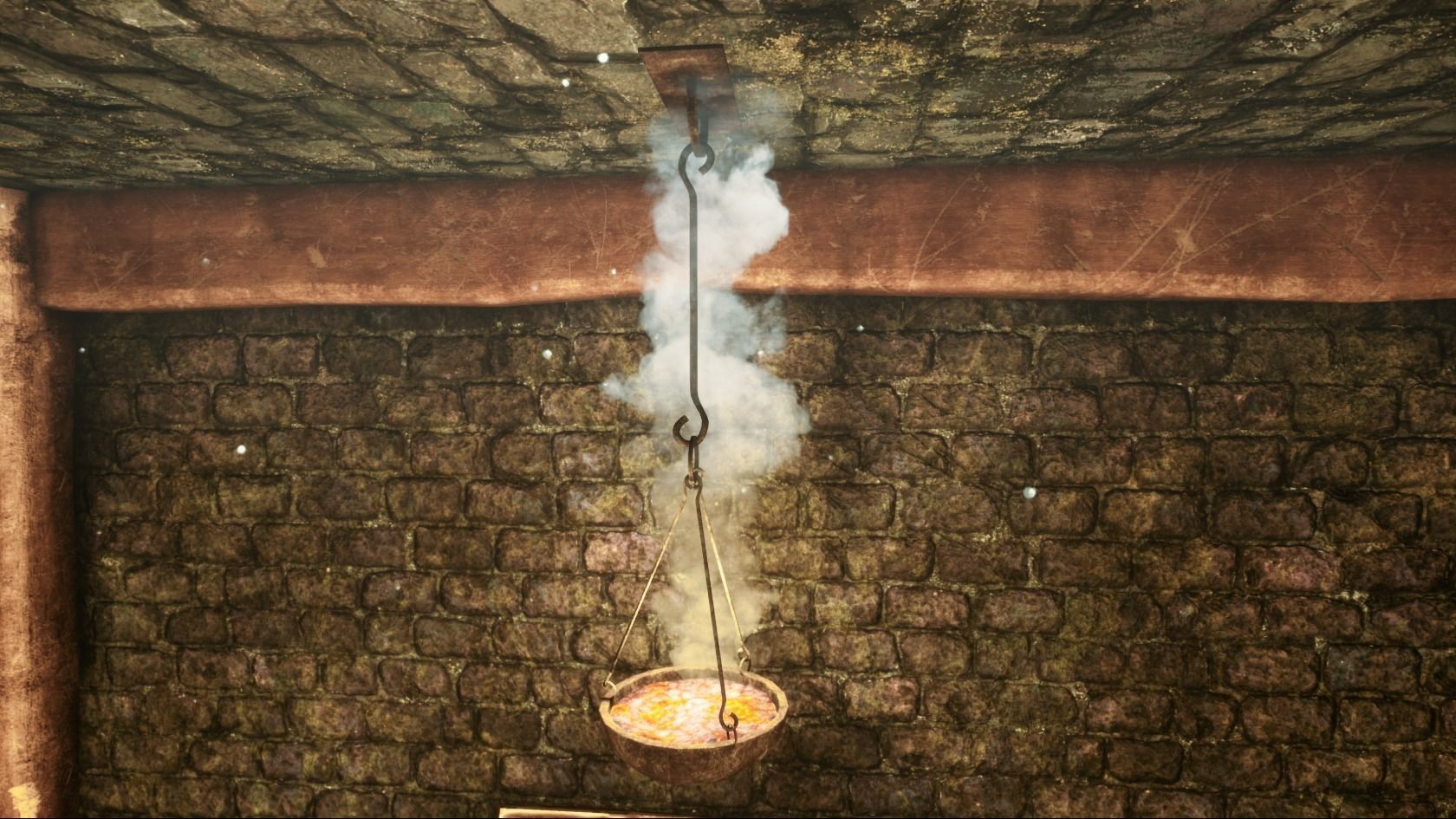 Torch set metal stool Low-poly 3D model_15