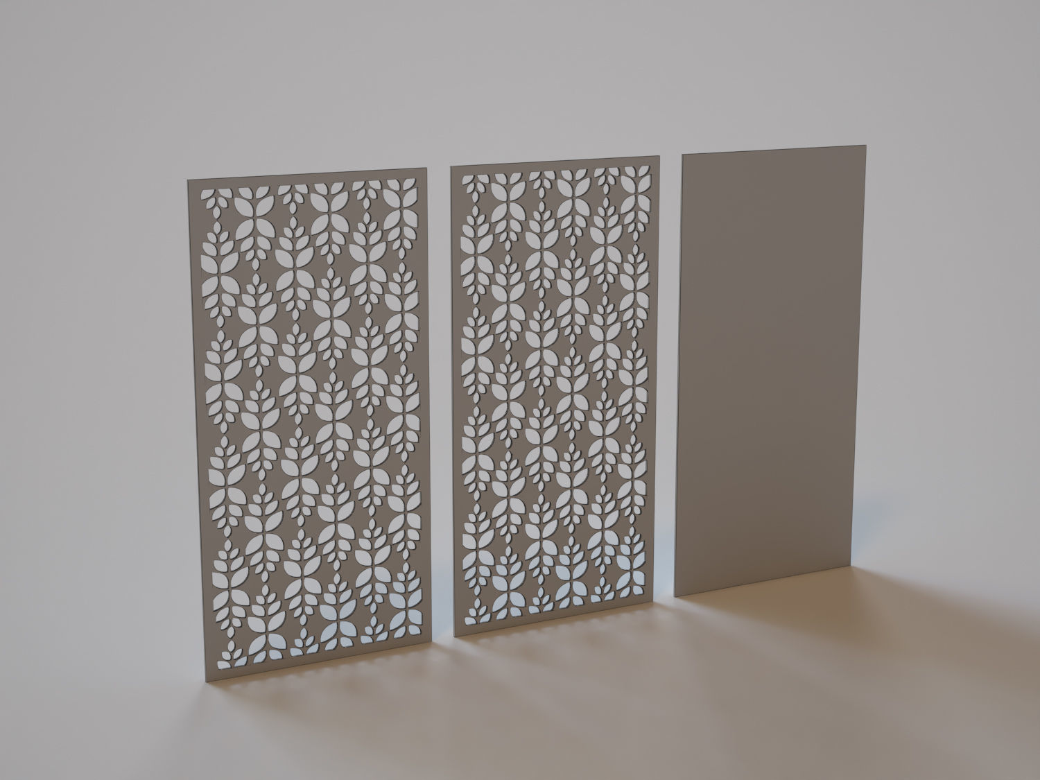 Partition decorative metal screen 3D model_1