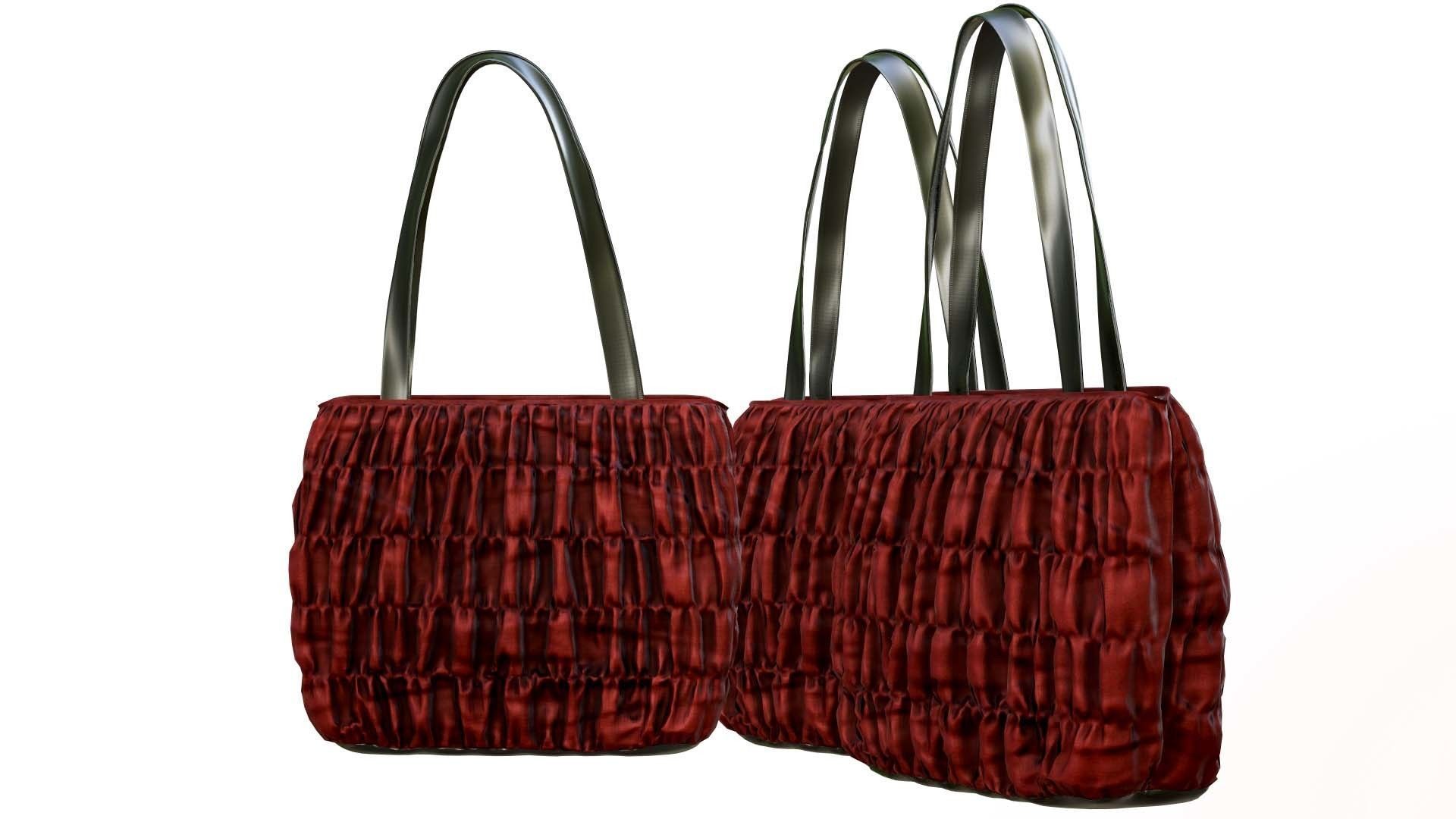 Elegant Woman Handbag Low-poly 3D model_11