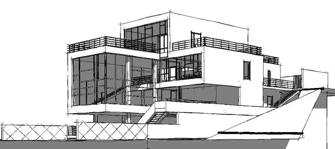 Full Villa Project BIM  3D model