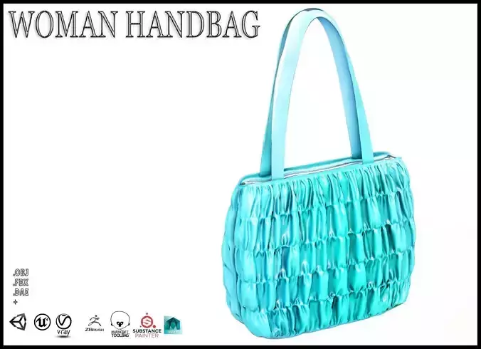 Elegant Woman Handbag Low-poly 3D model