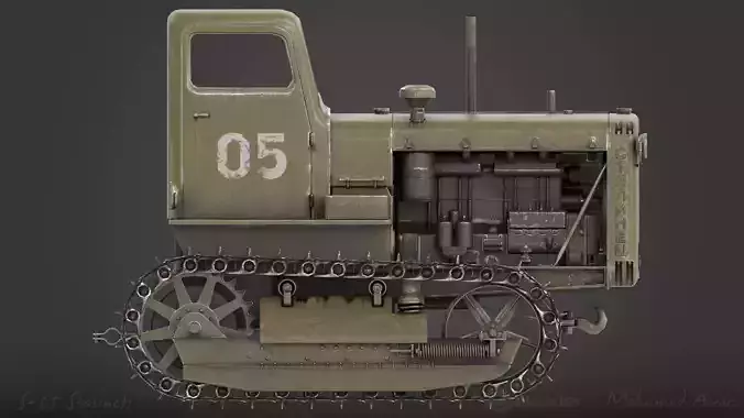 S-65 Stalinets tractor 3D model