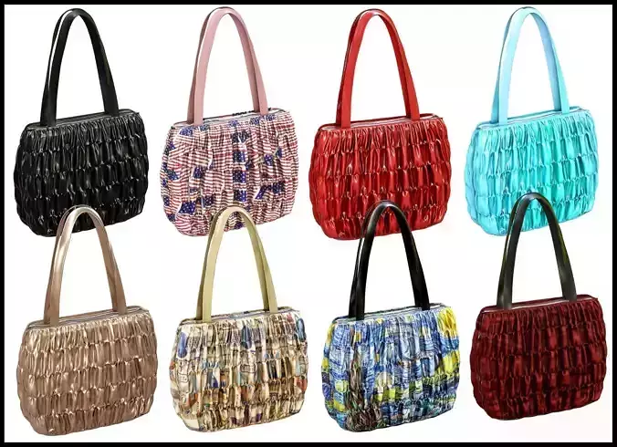 Elegant Woman Handbag 3D Model Collection