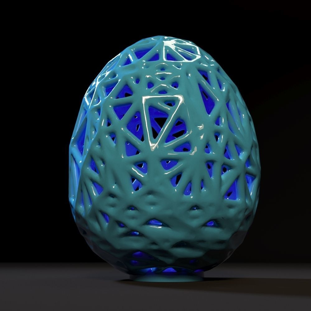 The Egg easter made of plastic 3D print model_5