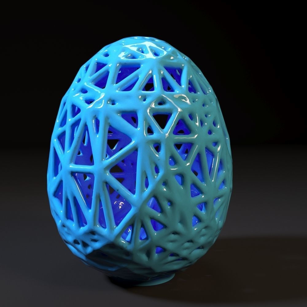 The Egg easter made of plastic 3D print model_1