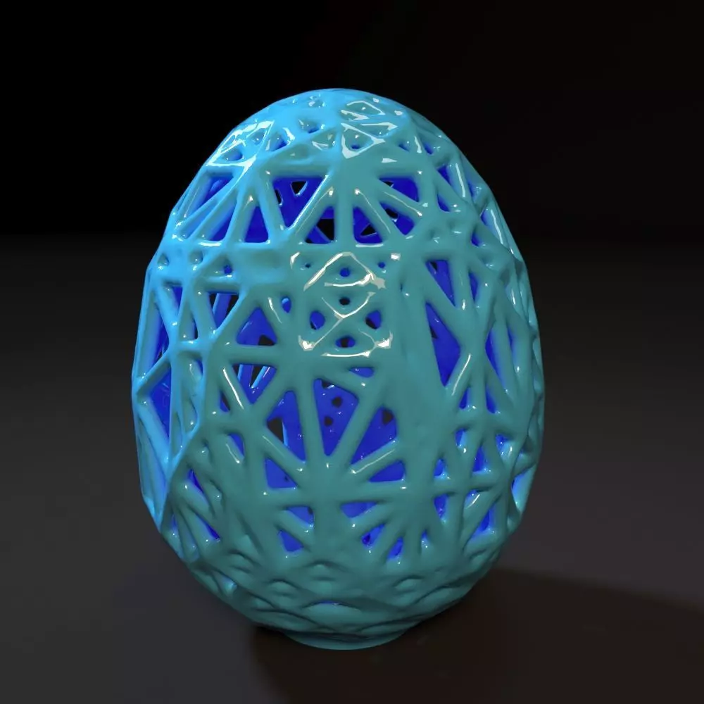 The Egg easter made of plastic 3D print model_0