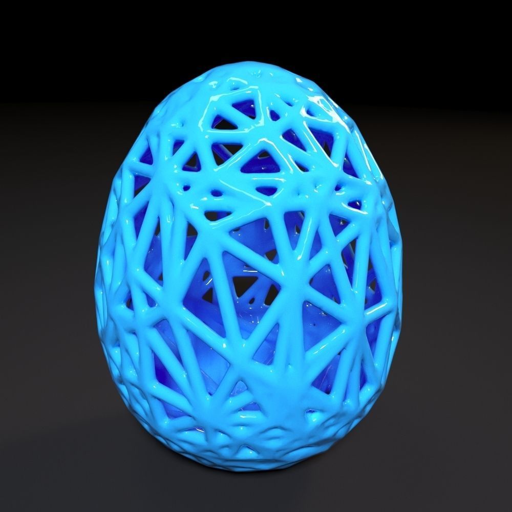 The Egg easter made of plastic 3D print model_2