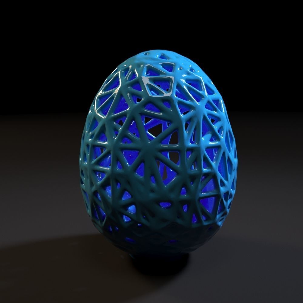 The Egg easter made of plastic 3D print model_3