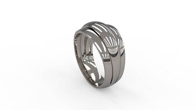 Men Band Ring 38 3D print model