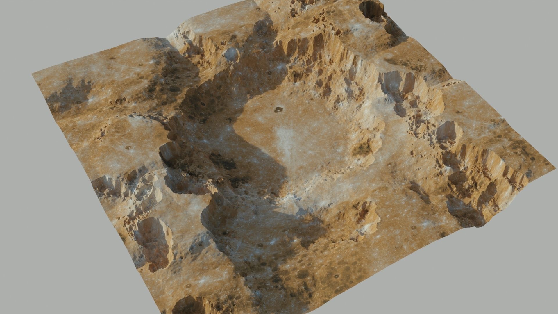 Crater 3D model 2 level of details 3D model_11