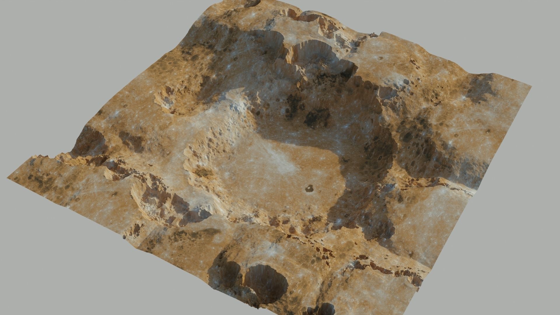 Crater 3D model 2 level of details 3D model_2