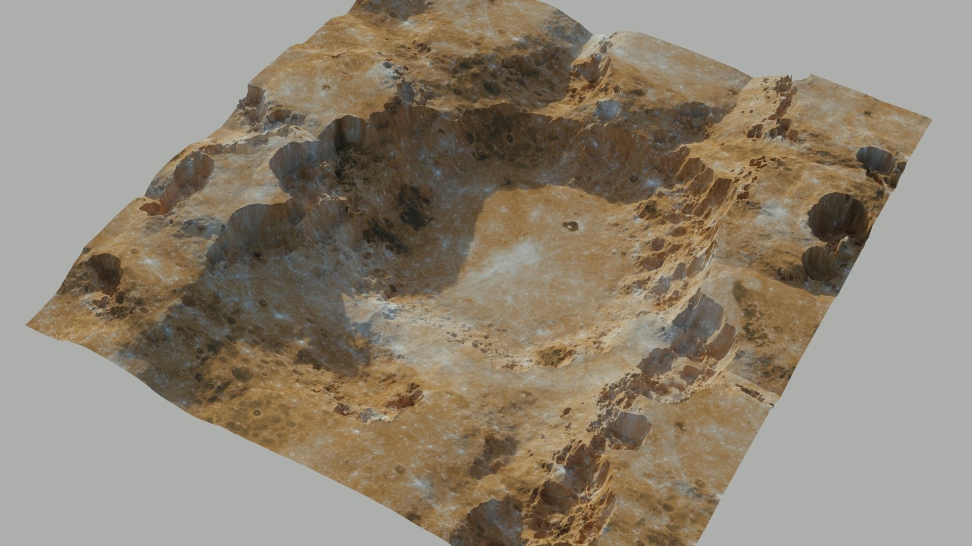 Crater 3D model 2 level of details 3D model_15