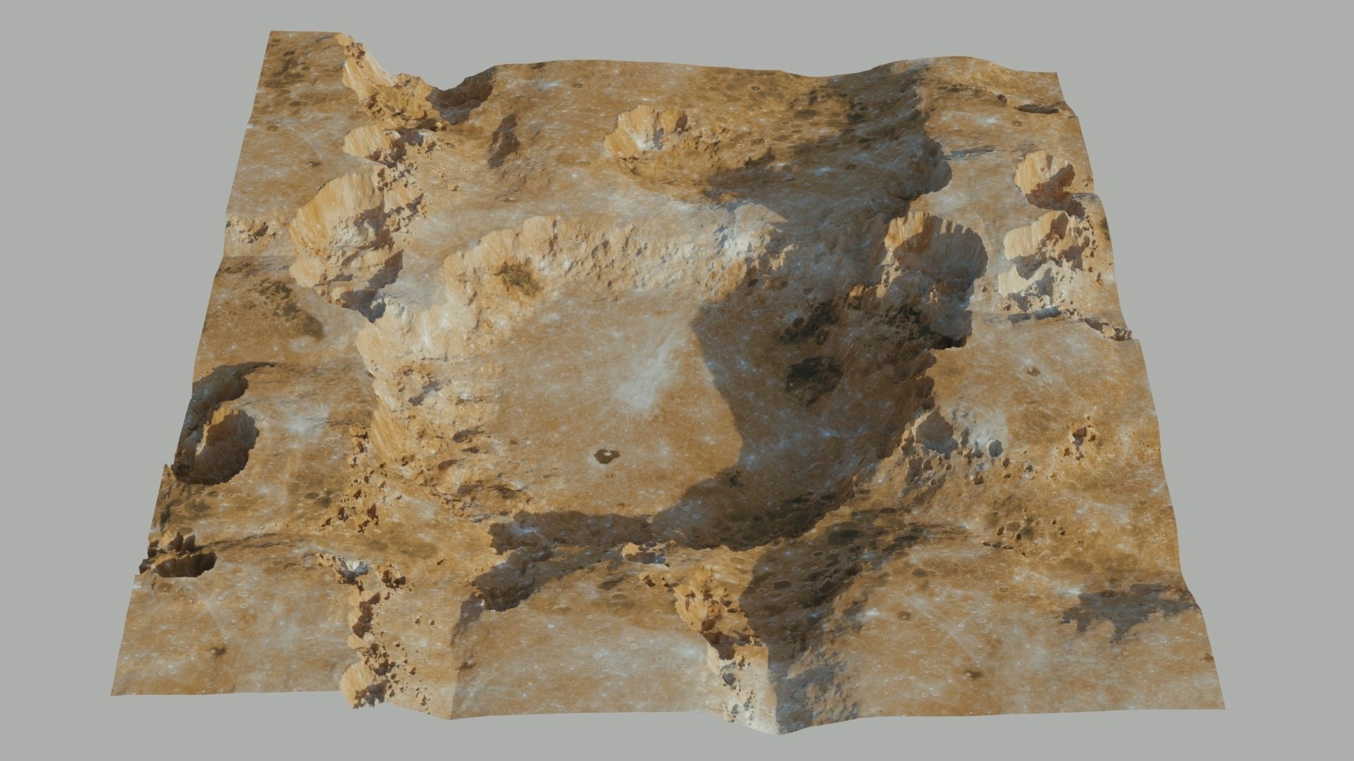 Crater 3D model 2 level of details 3D model_4