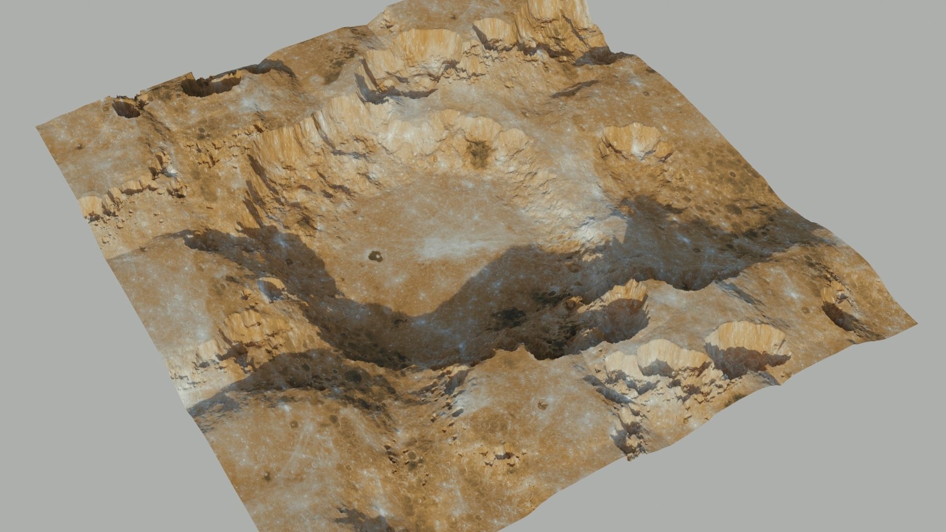 Crater 3D model 2 level of details 3D model_23